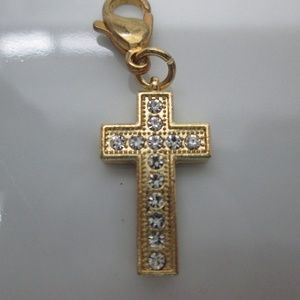 Dangle Cross with Swaroski Crystals